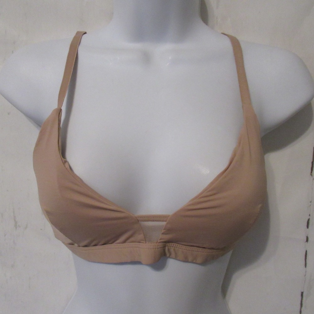 Pepper Bra M Beige Tan Wirefree Scoop Wireless Back Closure